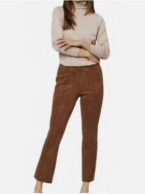 NWT Ann Mashburn Faye Vegan Suede Cropped pants